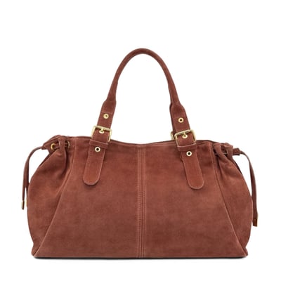 Sac bowling en croûte de cuir PRINCESSE SUEDE XL OH MY BAG