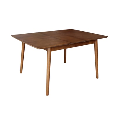 Table à manger rectangulaire extensible bois d'hévéa et placage chêne 4-6 places LINA SWEEEK