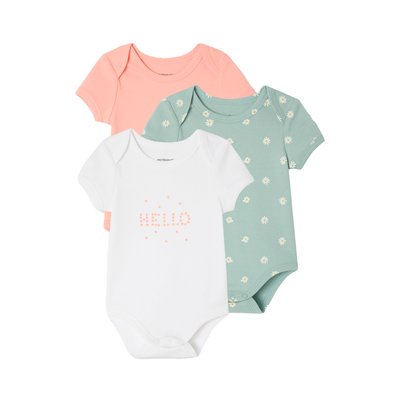 Lot de 3 bodies manches courtes VERTBAUDET