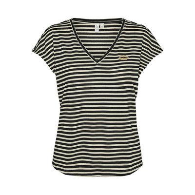 T-shirt rayé, col V VERO MODA