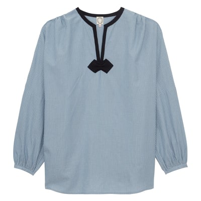 Top Ida en coton bleu INES DE LA FRESSANGE PARIS