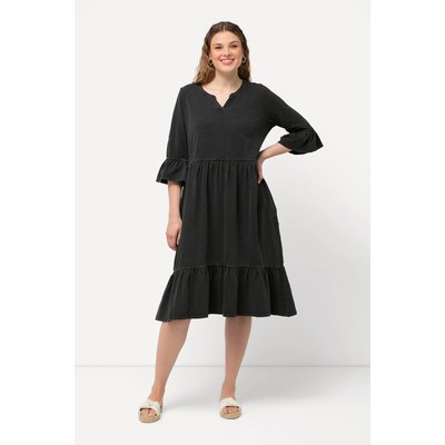 Robe en jersey avec volants. Col tunisien ULLA POPKEN