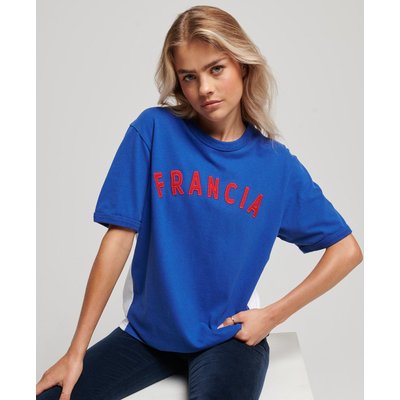 T-shirt de foot à bords contrastés Matchday France SUPERDRY