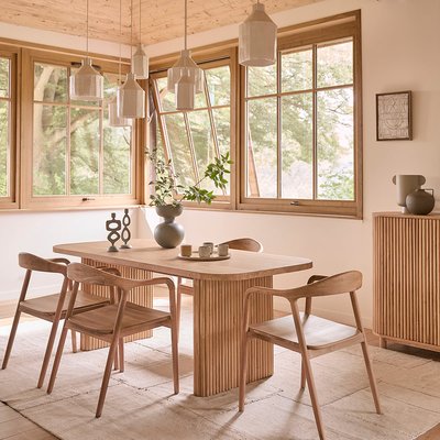 Table en bois teck massif 6 pers.  COLINE BERAH GETAH