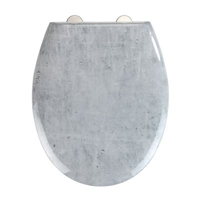 Abattant WC effet marbre Concrete - Abaissement automatique - Duroplast WENKO