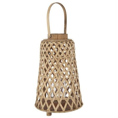 Lanterne décorative bois bambou tressé IB LAURSEN
