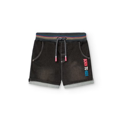 Bermuda avec taille en maille côtelée et cordon de serrage BOBOLI