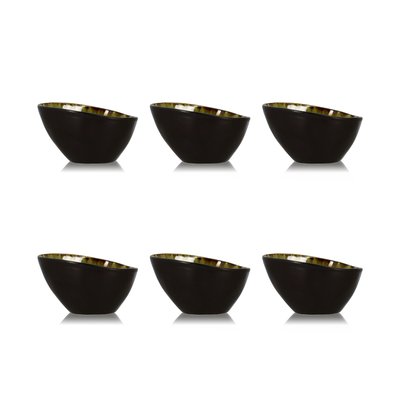 Lot de 6 mini coupelles en grès 10cm, META OGO LIVING