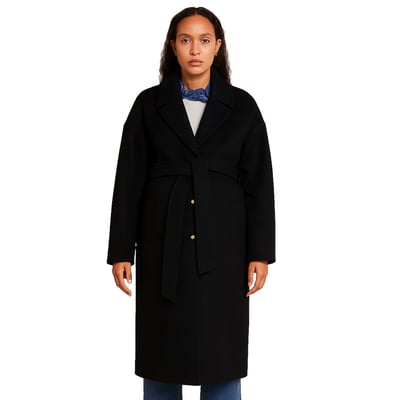 Manteau en drap de laine évolutif et portage grossesse ENVIE DE FRAISE