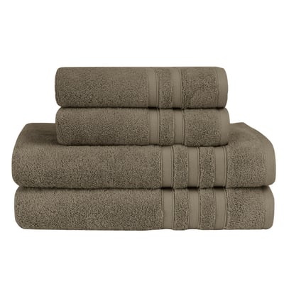 Ensemble Maxi bain 4 pièces (2 Maxi draps de bain + 2 serviettes) SENSILK SENSEI MAISON