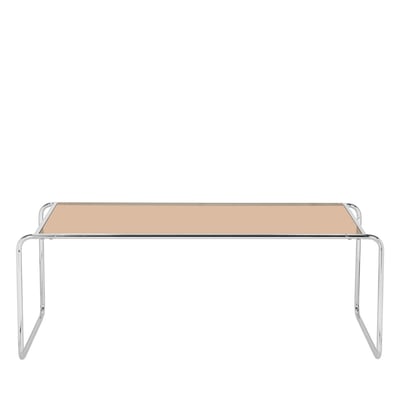 Table basse en verre pieds chrome L110cm- RIKA DRAWER
