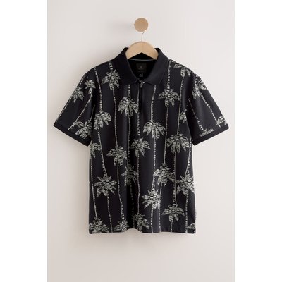 Polo à col zippé et motif NEXT