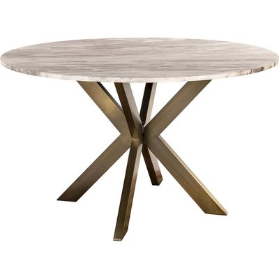table ronde élégante en marbre  et piètement laiton RECOLLECTION