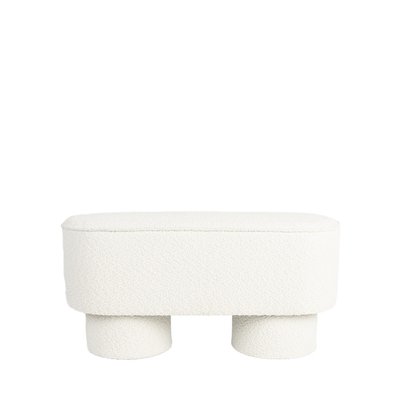 Banc arrondie en tissu bouclette L93cm- MARCOS DRAWER
