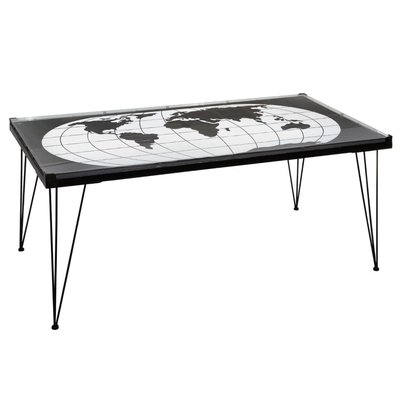 Table basse Mappemonde plateau verre PIER IMPORT