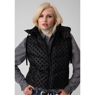 Gilet Matelassé Court À Logo GUESS