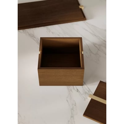 Boîte carrée en bois bicolore de taille moyenne MANGO HOME