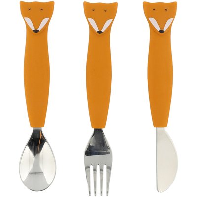 Set de 3 couverts en silicone Mr. Fox TRIXIE