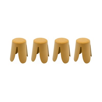 Tabouret empilable bouclette texturée (lot de 4) NIKI SWEEEK