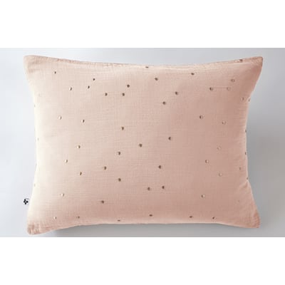 Taie d'oreiller Gaze Coton 60 x 60 cm Gaia Chics Granit EDEN