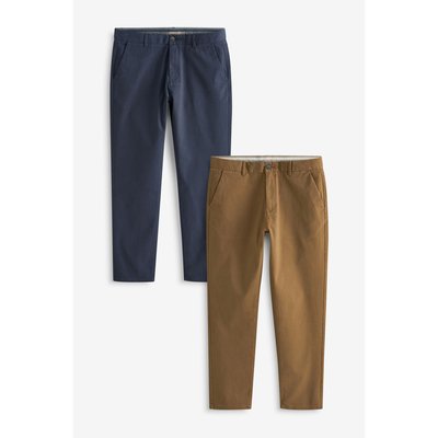 Pantalon chino coupe droite, lot de 2 NEXT