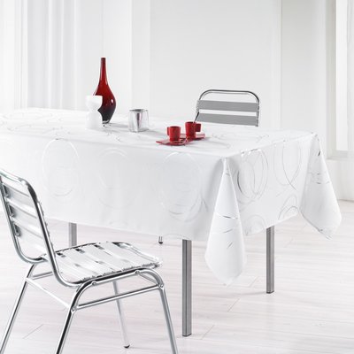 Nappe en polyester rectangle Collection Argent Bully imprimé DOUCEUR D'INTÉRIEUR