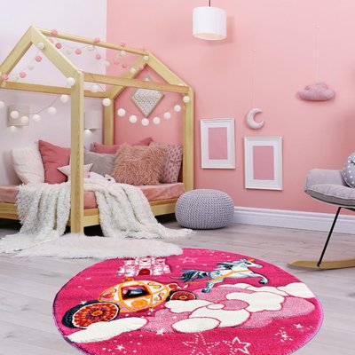 Tapis enfant tissé motif animaux CHATOLI UN AMOUR DE TAPIS