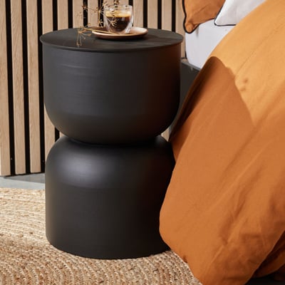 Table d'appoint rond en métal MOKA FACTORY