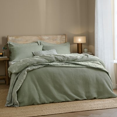 Hebden Relaxed Waffle 100% Cotton Duvet Cover and Pillowcase Set YARD