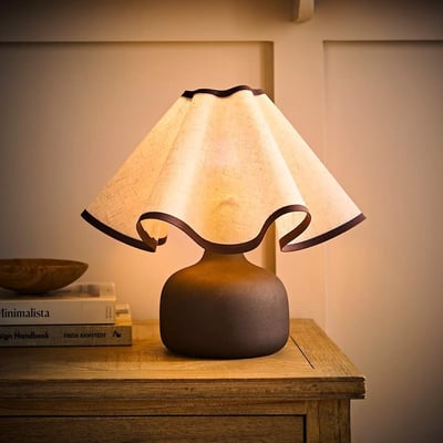 Ester Table Lamp with Ripple Shade in Natural ÉDITÉ