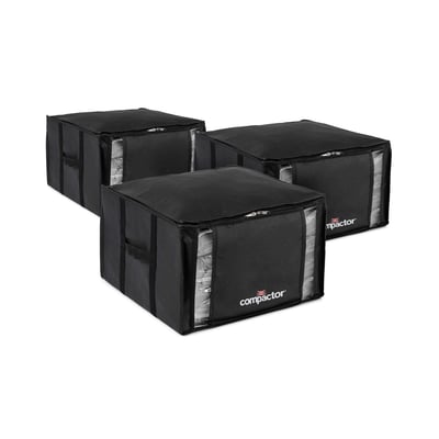 COMPACTOR - Lot 3 housses rangement sous vide M - 42 x 40 x H.25 cm - Blanc COMPACTOR