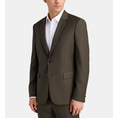 Veste de costume ajustée bruni micro points laine COMPTOIR GL