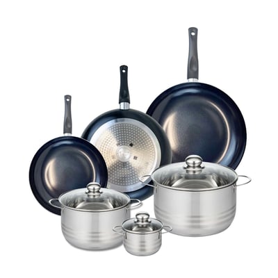 3 poêles 24/28/32cm + 3 faitouts 12/20/24cm PRIMA BRILLANT ELO