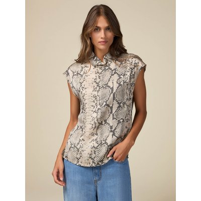 Blouse en satin fluide 100 % viscose motif serpent OLTRE