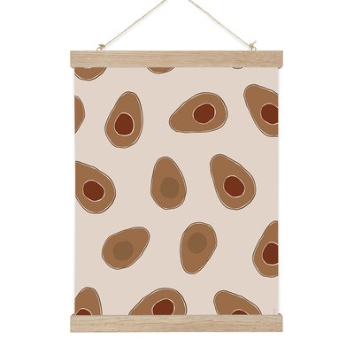 Avocado, affiche +  cadre chêne. 50cm x 70cm COTTON BIRD