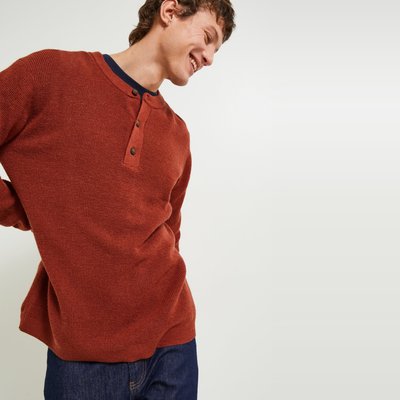 Pull col tunisien contenant de la laine, certifié Oekotex MONOPRIX