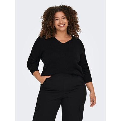 Pull maille mousseuse, col V ONLY CARMAKOMA