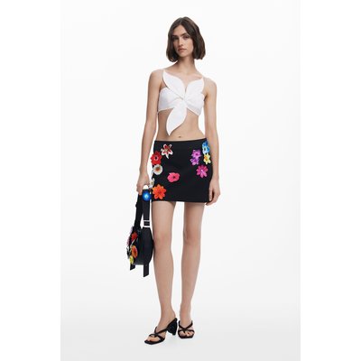 Jupe mini fleurs Tyler McGillivary DESIGUAL