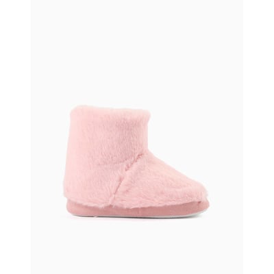 Chaussons montants en sherpa avec semelle antidérapante ZIPPY