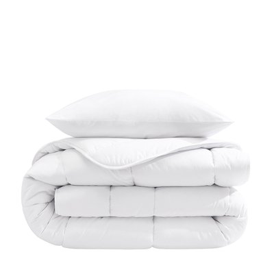 Pack couette hiver 550g et oreiller éco naturel moelleux SOMEO
