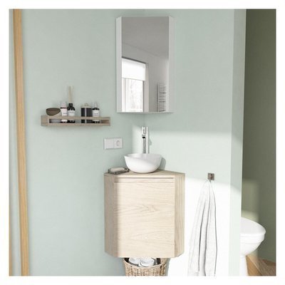 Lave-mains angle +vasque+rob+armoire SORRENTO MOB IN
