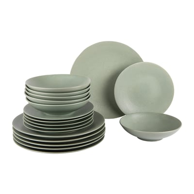 Service d'assiettes   Blanc 18 pièces-VÉSUVIO TABLE PASSION