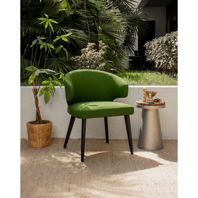 Fauteuil vert aux piétement en frêne Jakob N°1250 - Bon état DEBONGOUT