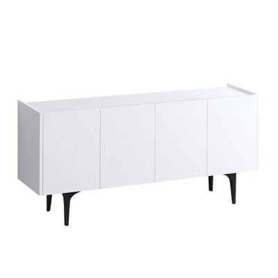 Buffet 4 portes blanc L150 cm - POLARIS CALICOSY