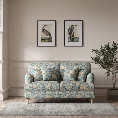 Emeline Floral Chenille 2 Seater Sofa with Oak Feet ÉDITÉ
