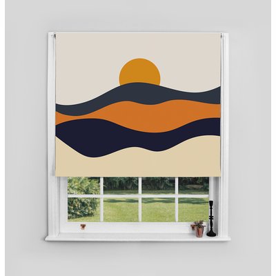 150x140cm Sun and Wave Blackout Roller Blind Made to Order SO'HOME