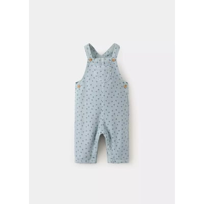 Salopette en jean imprimé fleuri MANGO BABY