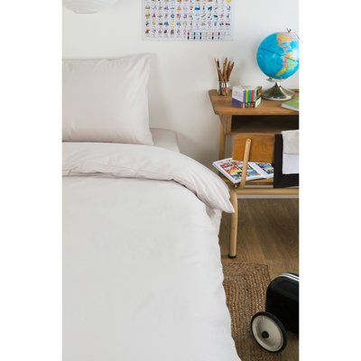 Housse de couette unie en Coton Bio pour lit 1 personne KADOLIS