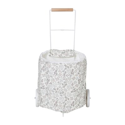 Panier de courses à roulettes en métal, tissu et bois FSC® VERTBAUDET