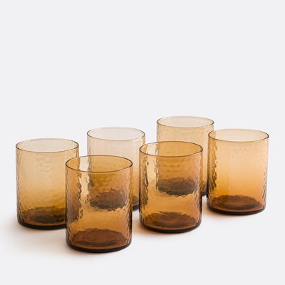 Lot de 6 gobelets en verre effet martelé, Marteo LA REDOUTE INTERIEURS